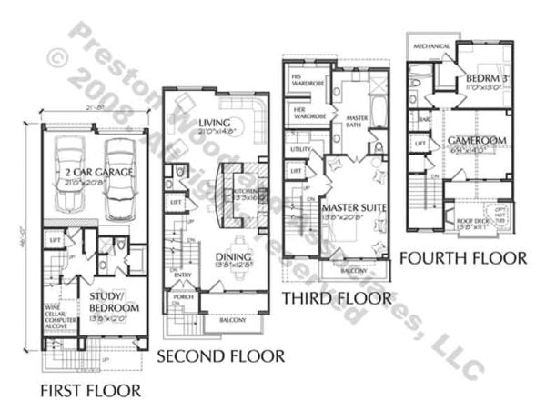 Townhome Plan D5182 Trejo