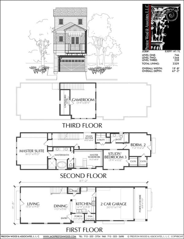 Townhouse Plan E3091 A1.1