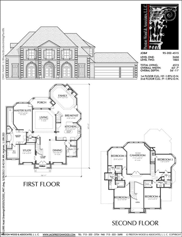 Two Story House Plan C5202