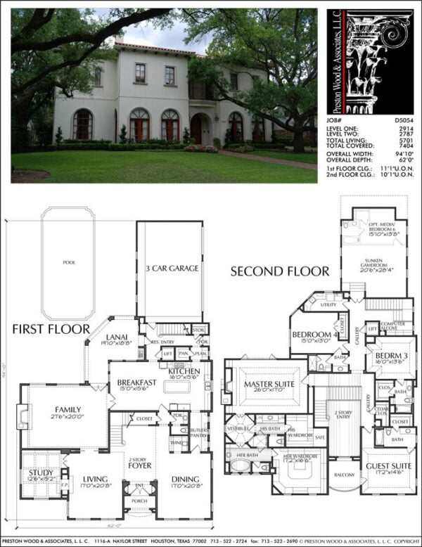 Two Story House Plan D5054