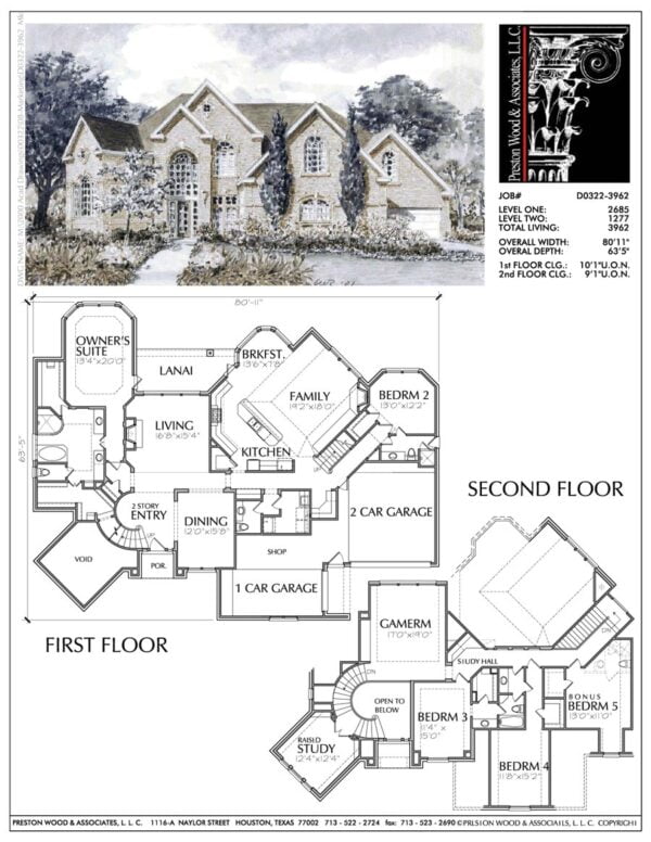 Two Story Home Plan D0322