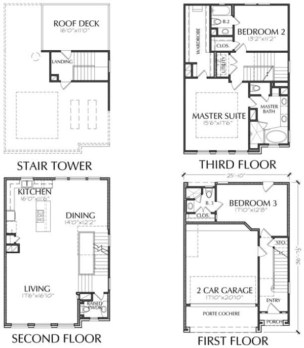 Townhouse Plan E1225 B1.1