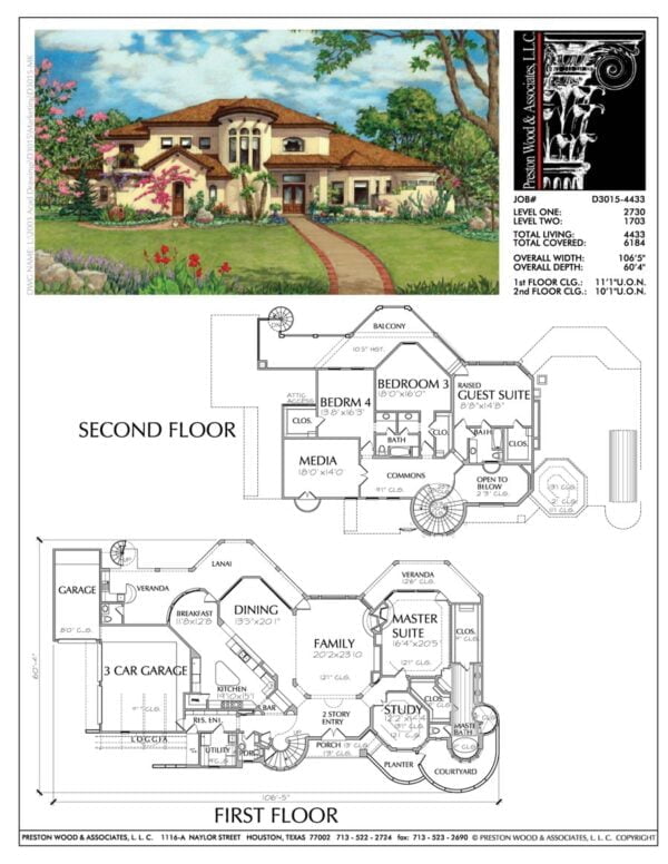 Two Story House Plan D3015