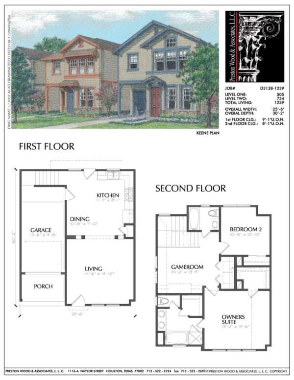 Two Story House Plan D3138