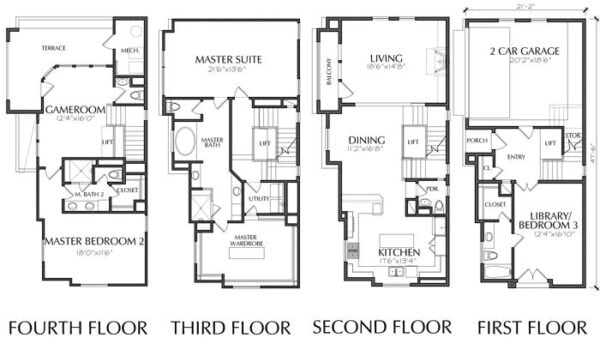 Townhouse Plan E3177 A1.2