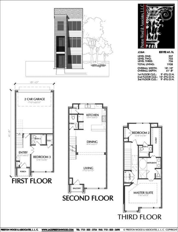 Townhouse Plan E3192 A1.1