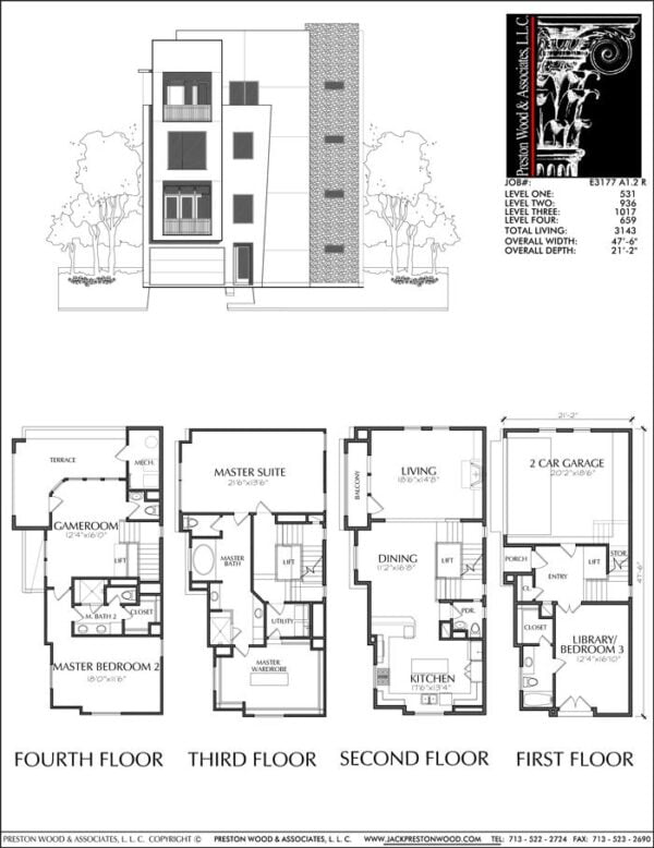 Townhouse Plan E3177 A1.2