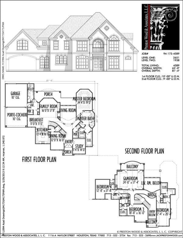Two Story House Plan C4173