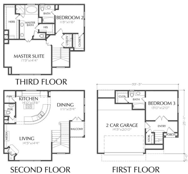 Townhouse Plan D3144-2030