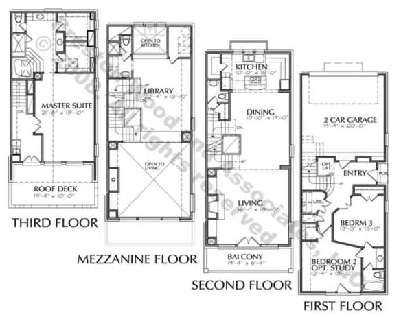 Duplex Townhome Plan C9287