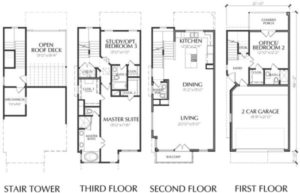 Townhouse Plan E3316 B1.1