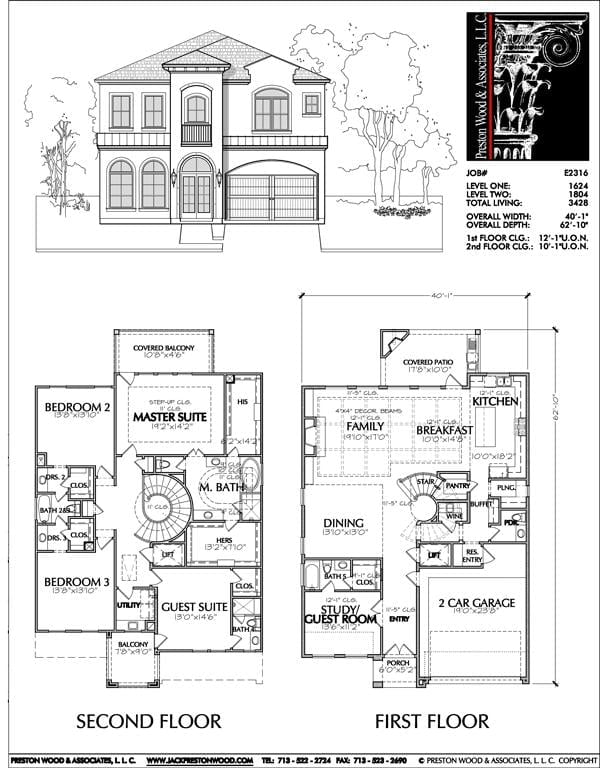 Two Story House Plan E2316