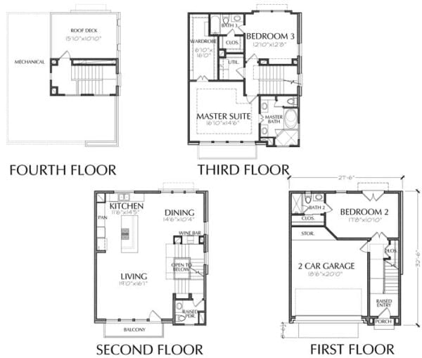 Townhouse Plan E2241 A1.1