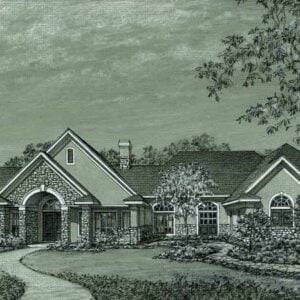 One Story Home Plan C5187