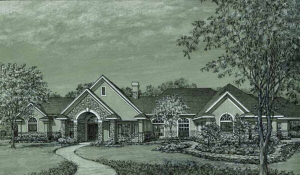 One Story Home Plan C5187
