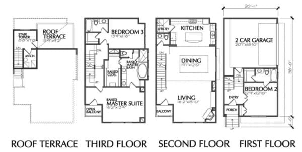 Townhouse Plan D7009 L1