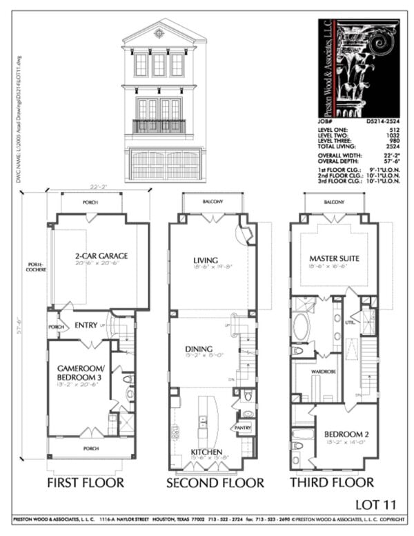 Townhouse Plan D5214-2524