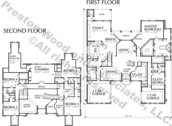 Two Story Home Plan C6220