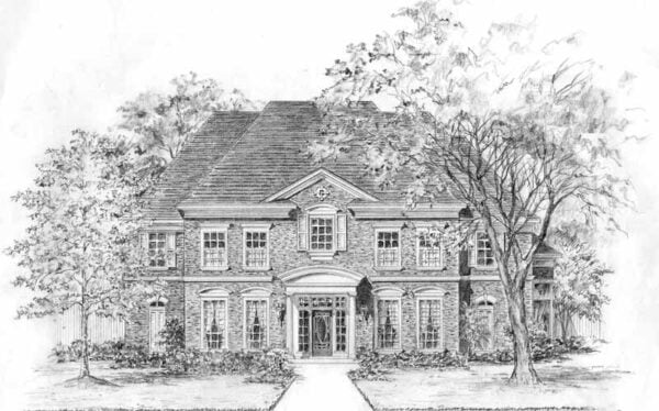 Colonial House Plan C3053