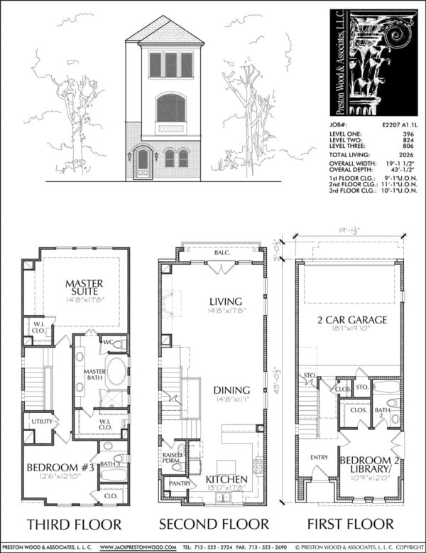 Townhouse Plan E2207 A1.1