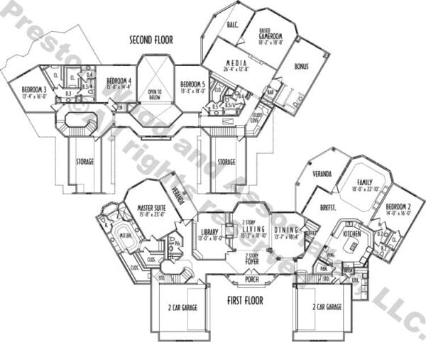 Two Story House Plan C8311