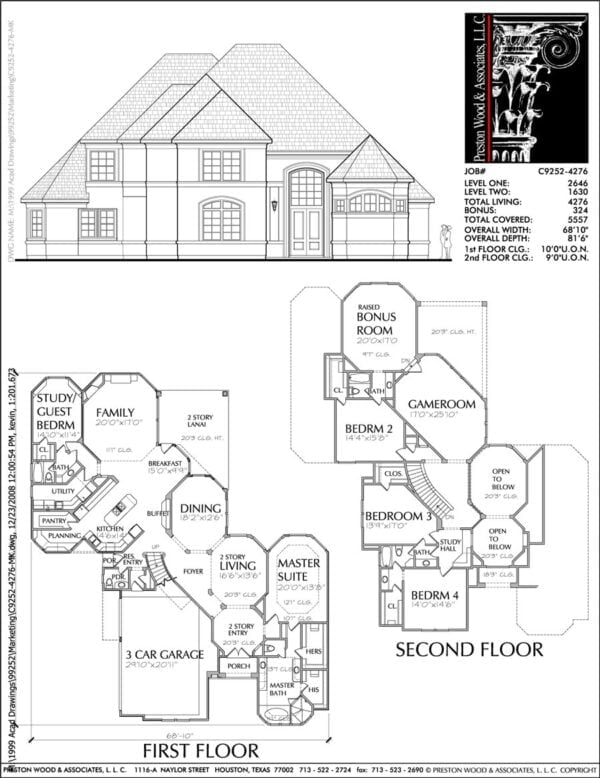 Two Story House Plan C9252