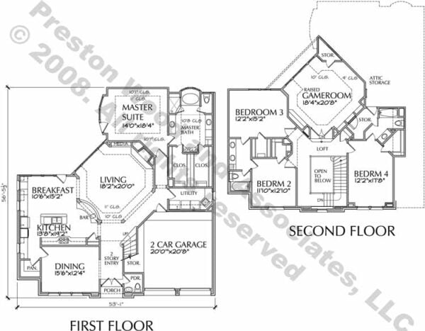 Two Story Home Plan bD7023