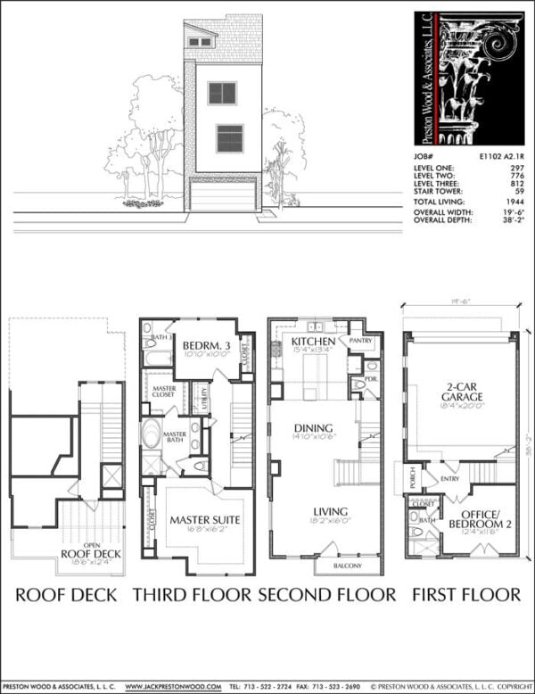 Townhouse Plan E1102 A2.1