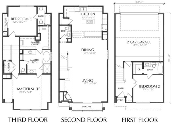 Townhouse Plan D3235 u2