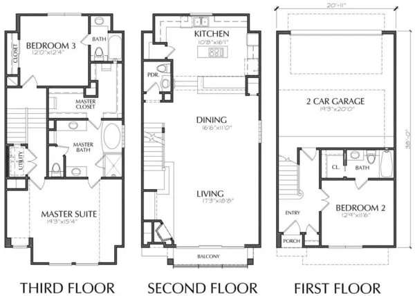 Townhouse Plan D3235 u2