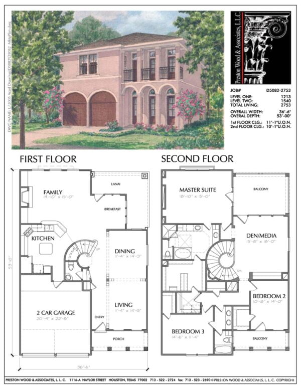 Two Story House Plan D5082