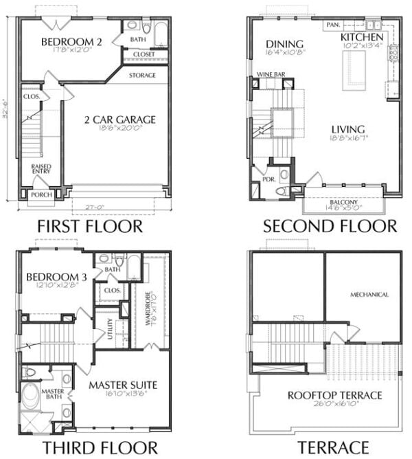 Townhouse Plan E0175 B1.1