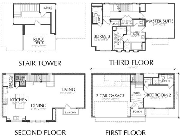 Townhouse Plan E3216 B1.1