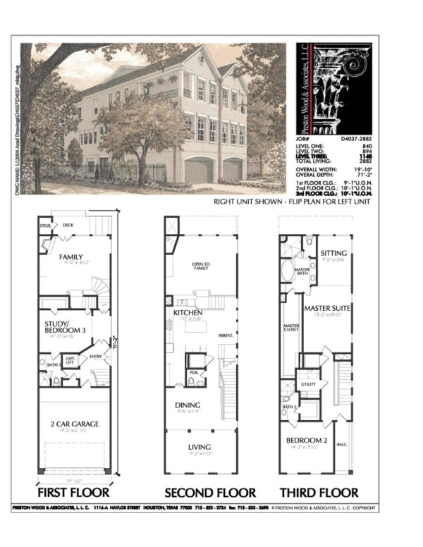 Duplex Townhome Plan D4037