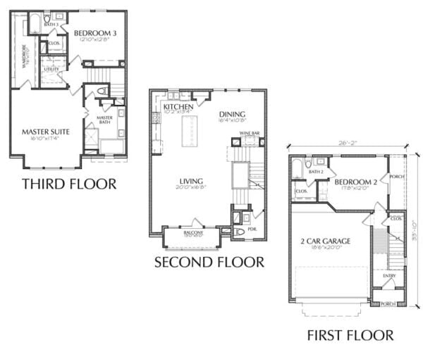 Townhouse Plan E1208 A2.2