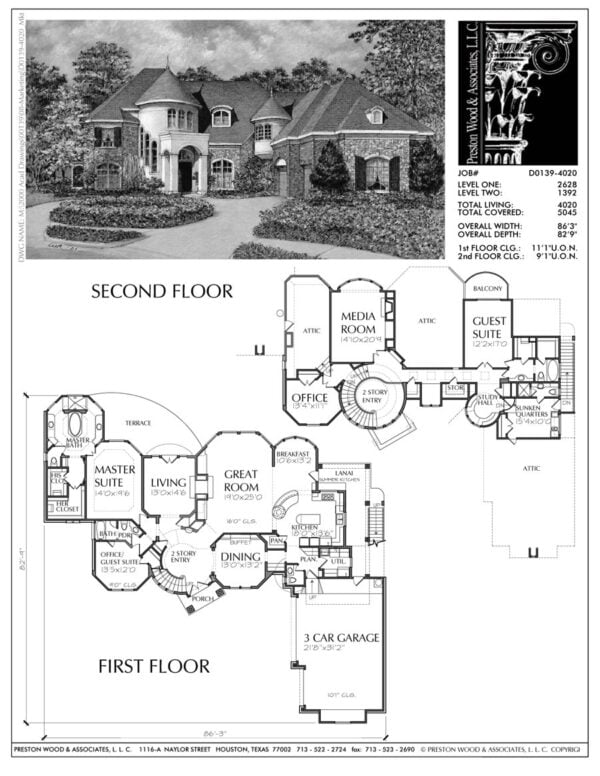 Two Story House Plan D0139