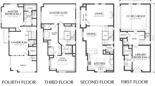 Townhouse Plan E3177 A1.1