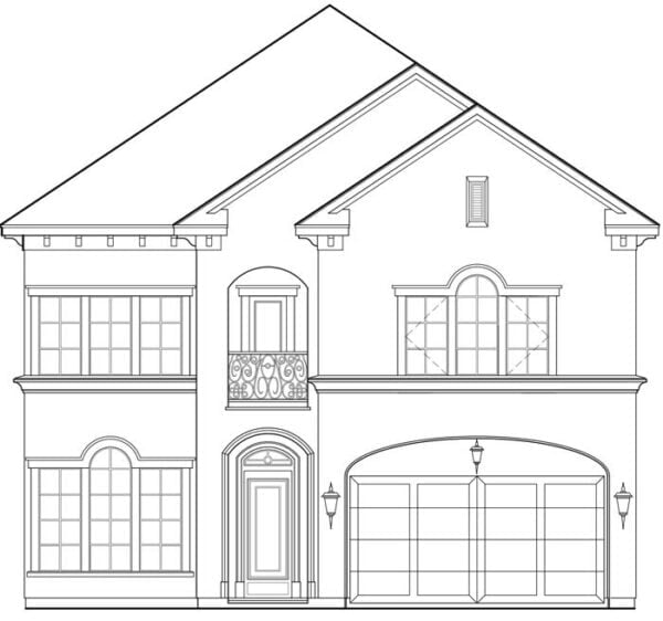 Two Story House Plan D5193