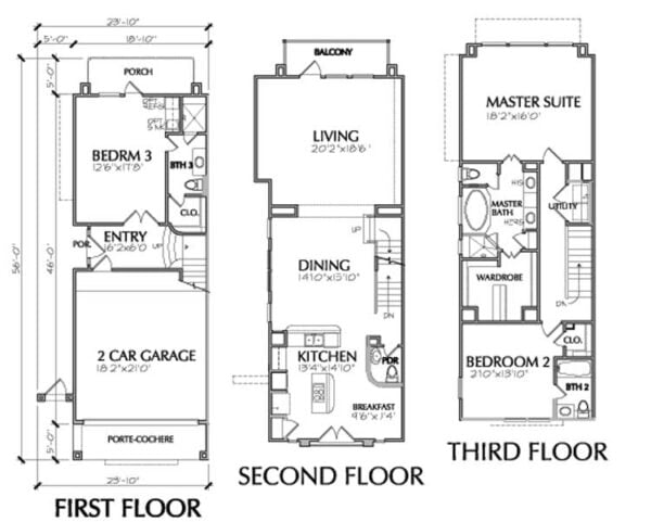 Townhouse Plan D7053