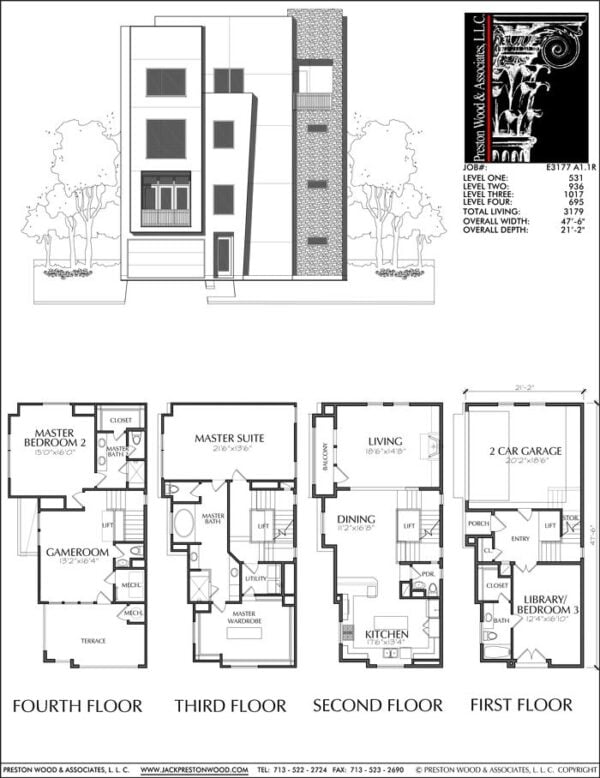 Townhouse Plan E3177 A1.1