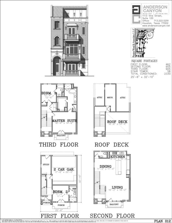Townhouse Plan E4105-012 & 014