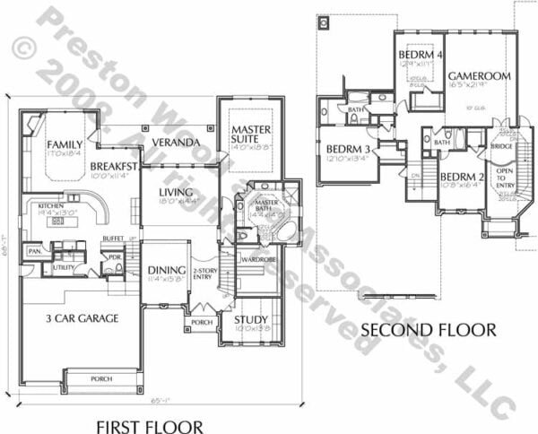 Two Story House Plan aC8284