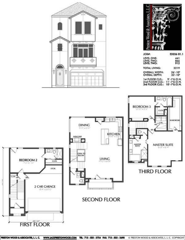 Townhouse Plan E2036 B1.1L