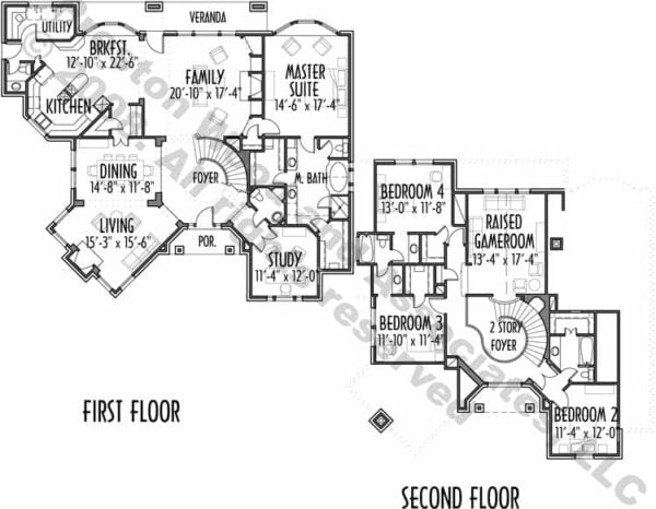 Two Story House Plan C5060