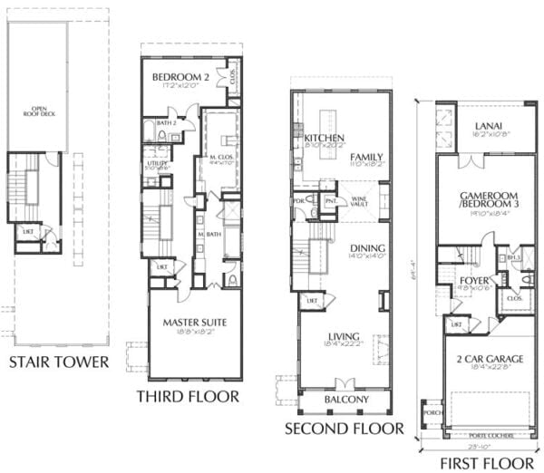 Townhouse Plan E2177 A1.1