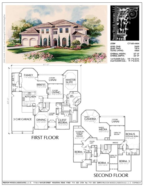 Two Story House Plan C7160