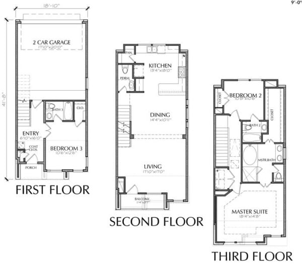 Townhouse Plan E3192 A1.3