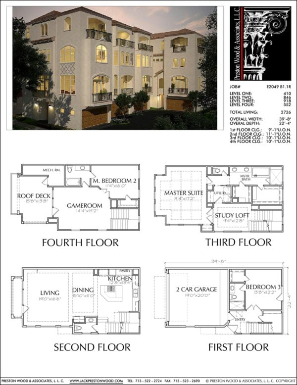 Duplex Townhouse Plan E2049 B1.1