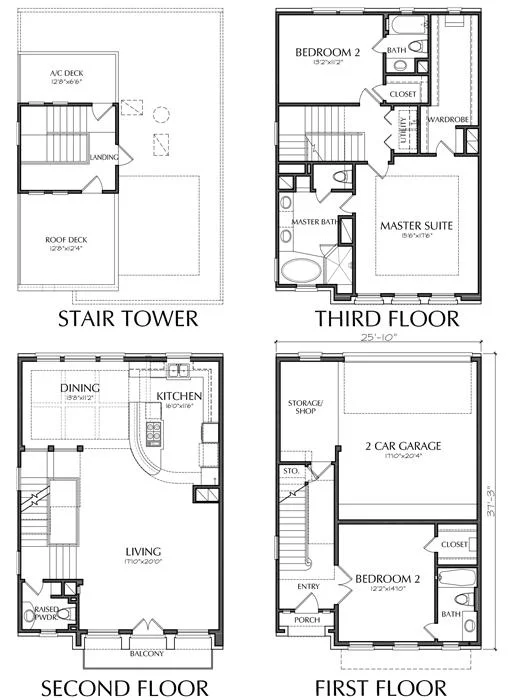Townhouse Plan D7094 E
