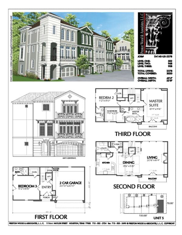 Townhouse Plan D4140-u5